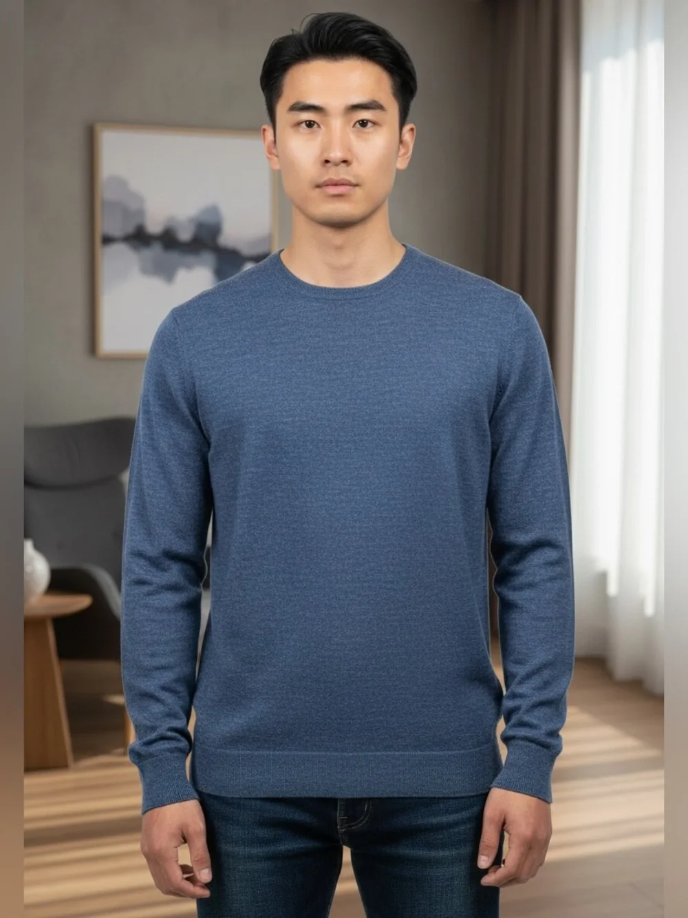 J. Crew Marled Crew Neck Cotton Sweater